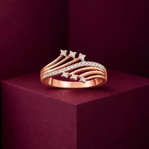 Lehar Wave Rose Gold Ring